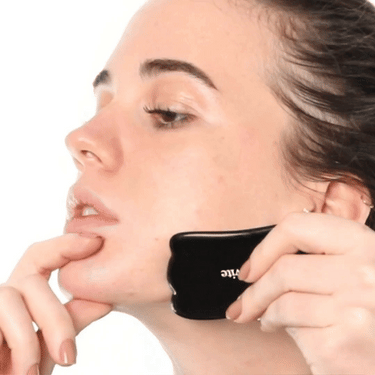 WING - SHAPE BLACK OBSIDIAN GUA SHA